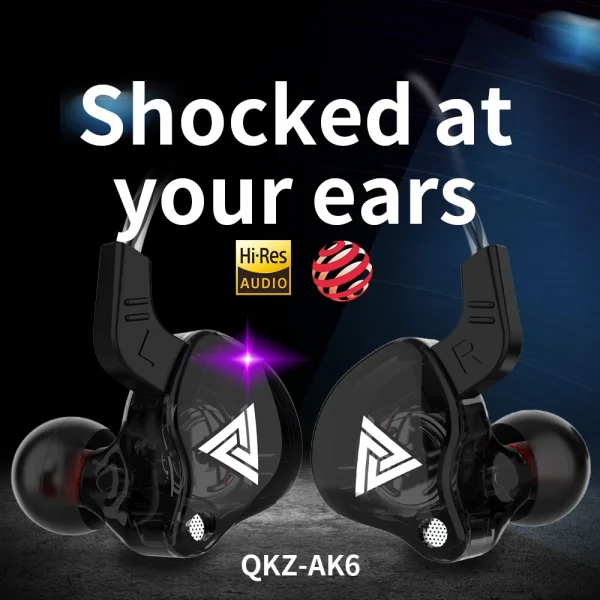 QKZ AK6 In Ear Earphone 6 Dynamic Driver Unit Headphone