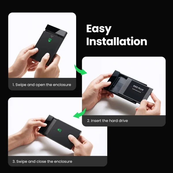 UGREEN HDD Case 2.5'' SATA to USB 3.0 Hard Drive Enclosure for SSD Disk HDD Box USB C 3.1