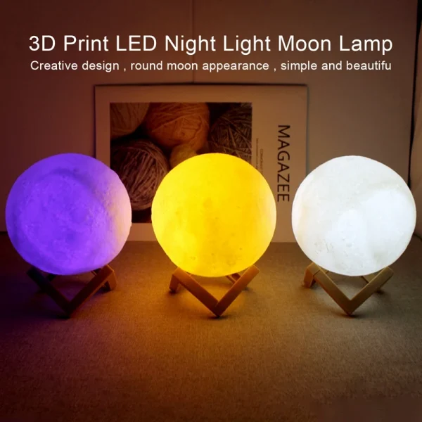 LED Moon Night Light for Bedroom Decoration
