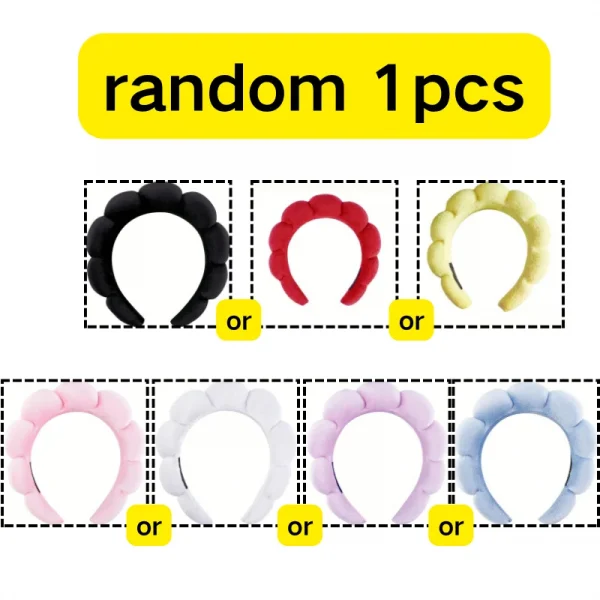 Sponge Spa Headband and Wristband Set