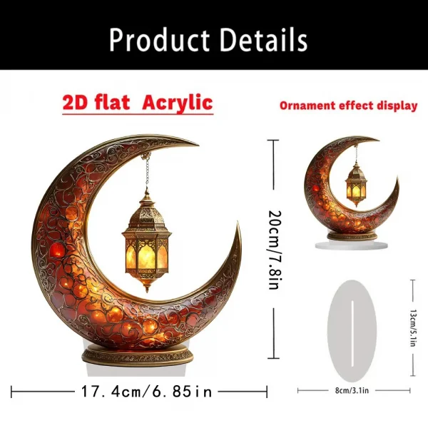 Eid Table Top Acrylic Moon Centerpieces