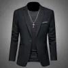 Men's Trendy Leisure Boutique Suit Jacket  Autumn Casual Business Slim