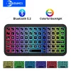 Bluetooth 5.2 Keyboard RGB Backlit Keyboard Ultra-thin Wireless Keyboard Mute Keyboard Mini Keyboard For Windows Android IOS