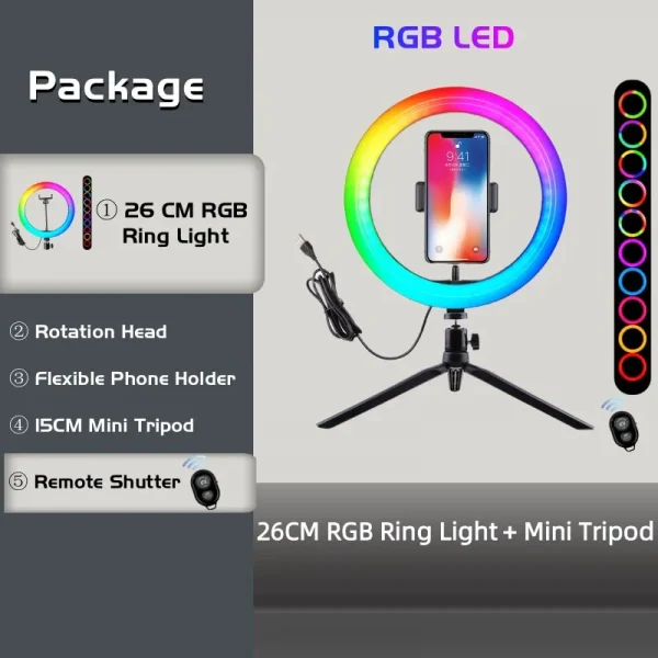RGB Ring Light with Remote Control