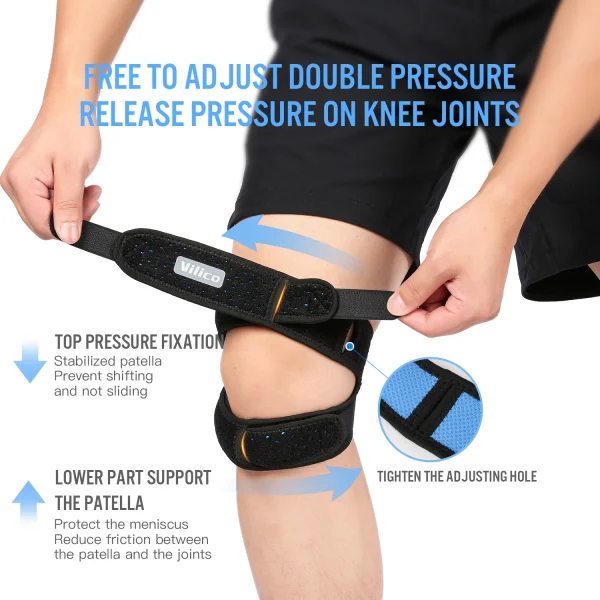 PCS Sports Kneepad Double Patellar Knee Patella Tendon Support Strap
