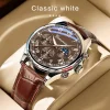 Men PU Leather Strap Quartz Wristwatch