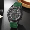Men Fashion Leather Strap Quartz Wristwatch
