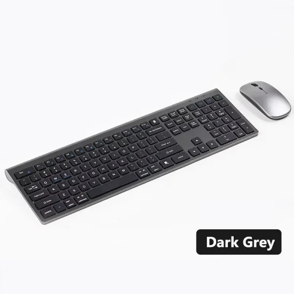 Bluetooth 5.0 & 2.4G Wireless Keyboard and Mouse Combo Multimedia Keyboard Mouse Set for iPad Macbook Android Laptop PC TV