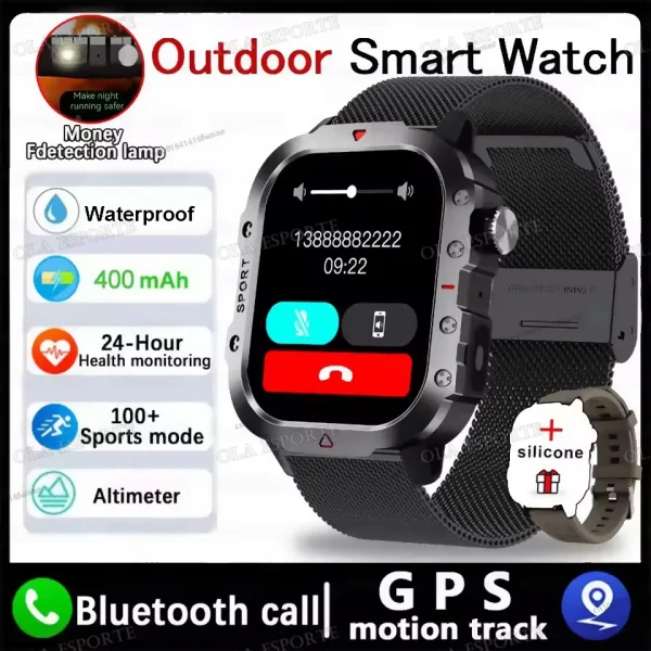 New SmartWatch Men For Women Militray Outdoor GPS Track Sport Watches
