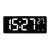 Electronic Clock Voice Control Digital Alarm Clock Temperature Desktop Table Clock Night Mode 12/24H LED Clock Watch Desk