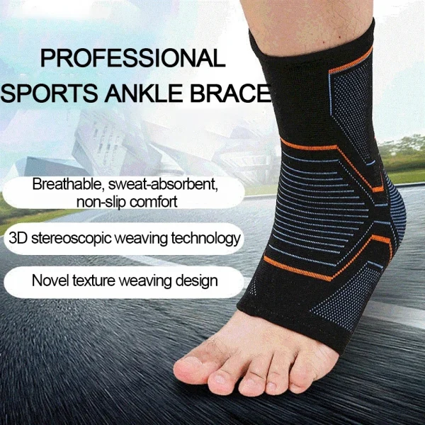 LOOGDEEL 1PCS Elastic Knitted Sports Ankle Support Brace Fitness Cycling