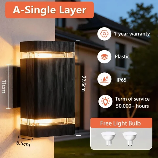 Smart Wall Lights Motion Sensing Outdoor Led Wall Lamps Waterproof 110v 220v For Porch Lamps Backyard Garden Garage Decor