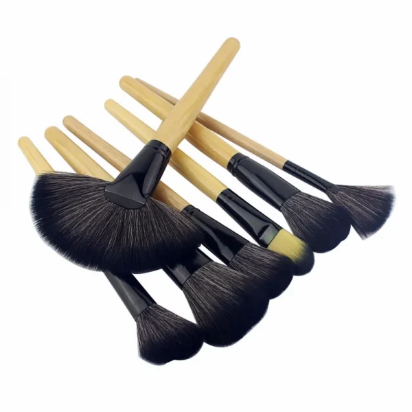 32 PCS Makeup Brush Set with Black Leather Bag