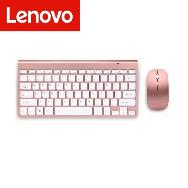 Lenovo  Bluetooth 5.0 & 2.4G Wireless Keyboard Mouse Combo Rechargeable Full Size Wireless Keyboard For Notebook Laptop iPad PC