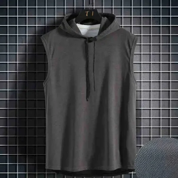 Men Sleeveless Hooded Summer Vest