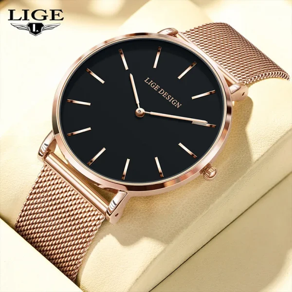 LIGE Elegant Fashion Women Quartz Watch