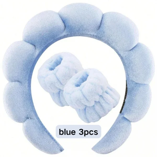Sponge Spa Headband and Wristband Set