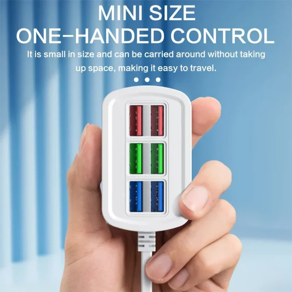 6-in-1 Power Strip Charging Station