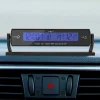 Atomic Clock with Indoor Outdoor Temperature, Digital Alarm Clock with Large Display, Self Setting Clock for Vehicle KXRE