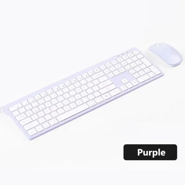 Bluetooth 5.0 & 2.4G Wireless Keyboard and Mouse Combo Multimedia Keyboard Mouse Set for iPad Macbook Android Laptop PC TV
