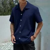 Men Short Sleeve Casual Summer Shirt