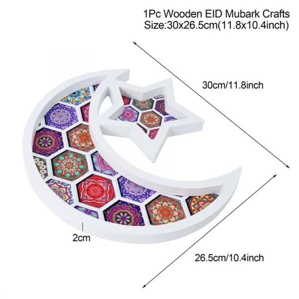 Eid Mubarak Wooden Tray Ramadan Decoration