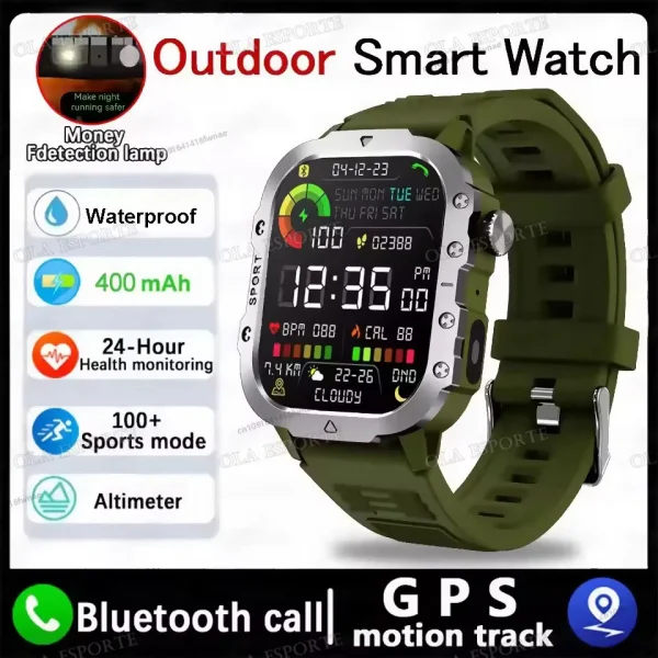 New SmartWatch Men For Women Militray Outdoor GPS Track Sport Watches