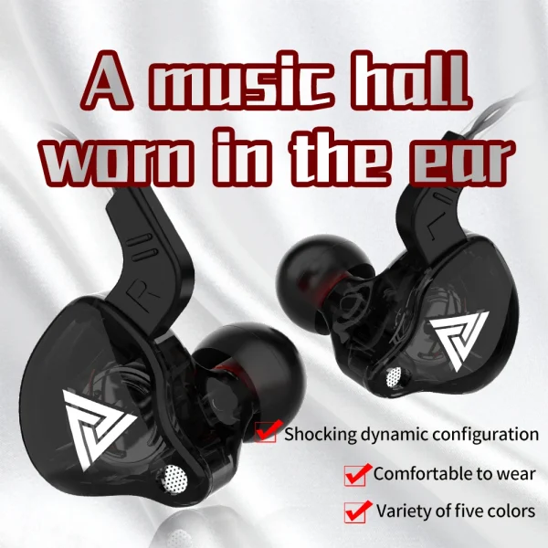 QKZ AK6 In Ear Earphone 6 Dynamic Driver Unit Headphone