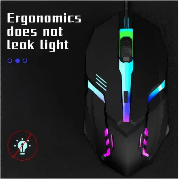 Ergonomic Gaming Mouse with RGB Backlight