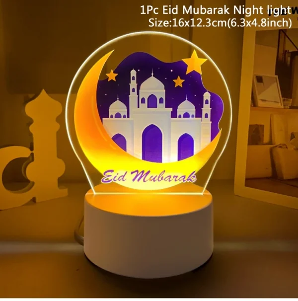 Eid Mubarak Night Light Ramadan Decoration
