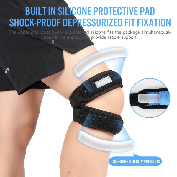 PCS Sports Kneepad Double Patellar Knee Patella Tendon Support Strap