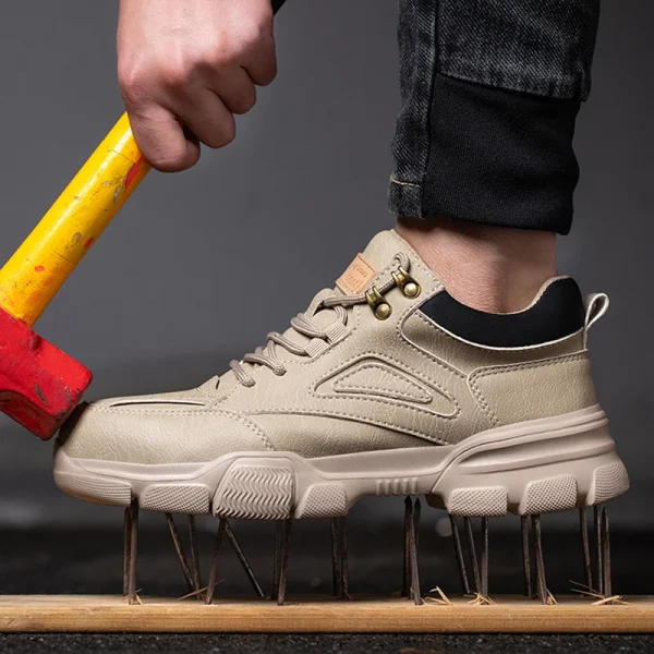 Safety Shoes Men Steel Toe Work Shoes Anti-smash