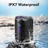 Bluetooth Speaker, 2025 Portable Wireless Speakers with Led Light, Bluetooth 5.4, 24H Playtime, Enhanced Bass, IPX7 Waterproof