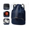 Drawstring Sports Backpack with Wet Dry Pocket