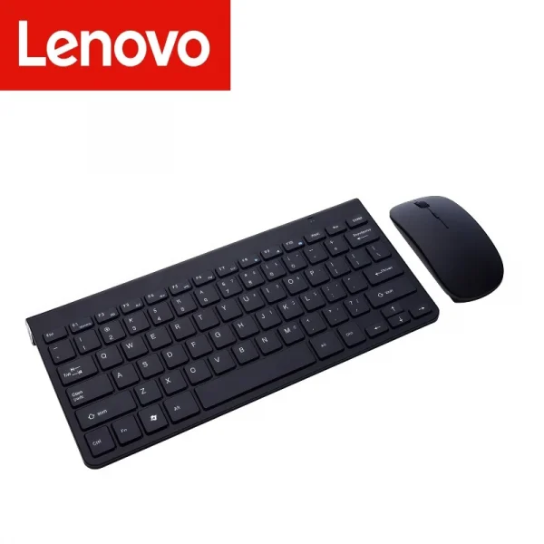 Lenovo  Bluetooth 5.0 & 2.4G Wireless Keyboard Mouse Combo Rechargeable Full Size Wireless Keyboard For Notebook Laptop iPad PC