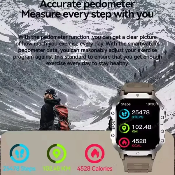 New SmartWatch Men For Women Militray Outdoor GPS Track Sport Watches