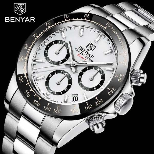 BENYAR Chronograph Male Sport Waterproof Quartz Watch
