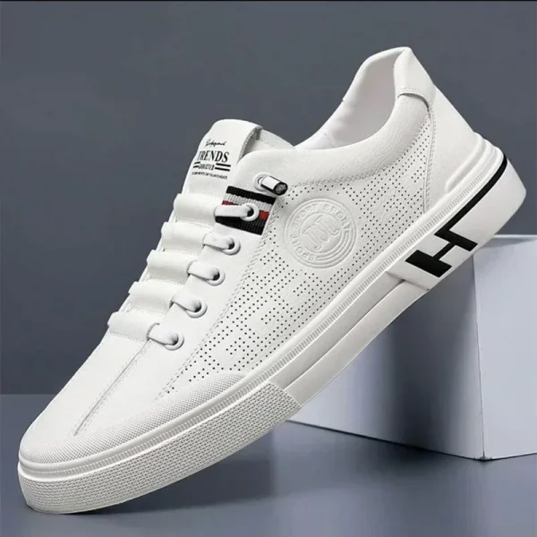 Men Casual Leather Sneakers Breathable Sports Shoes