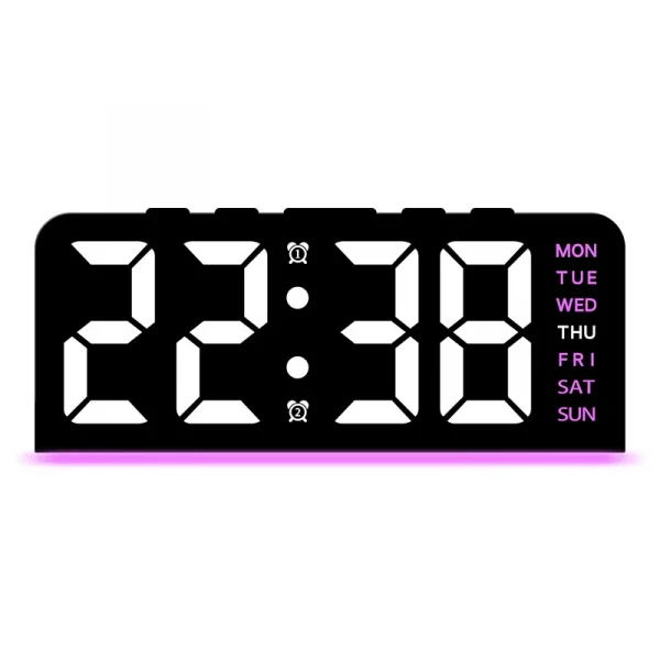 New Digital LED Alarm Clock Desktop Table Clock Night Light with Time Temperature Display Backlight Snooze Clock Modern Decor