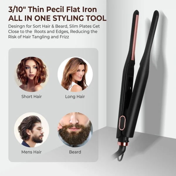 Small Flat Iron for Short Hair and Beard Straightening
