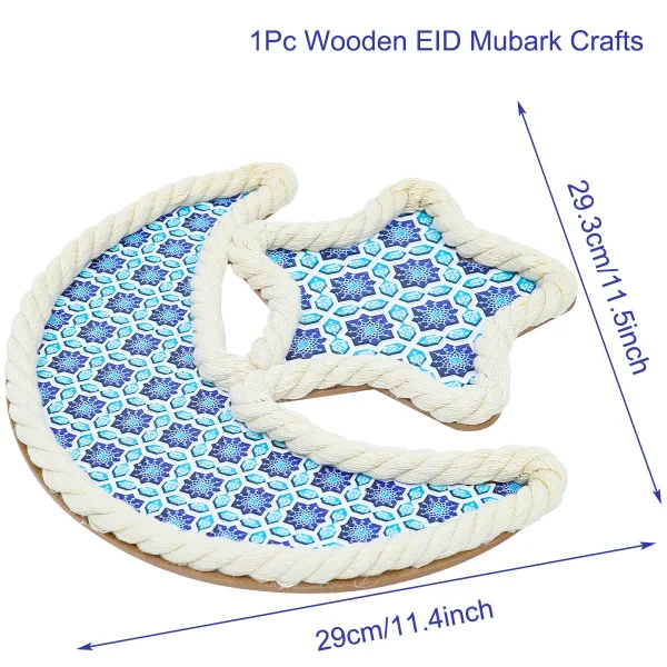 Eid Mubarak Wooden Tray Ramadan Decoration