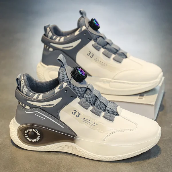 Mens Sneakers with Rotating Buckle Comfy Non Slip