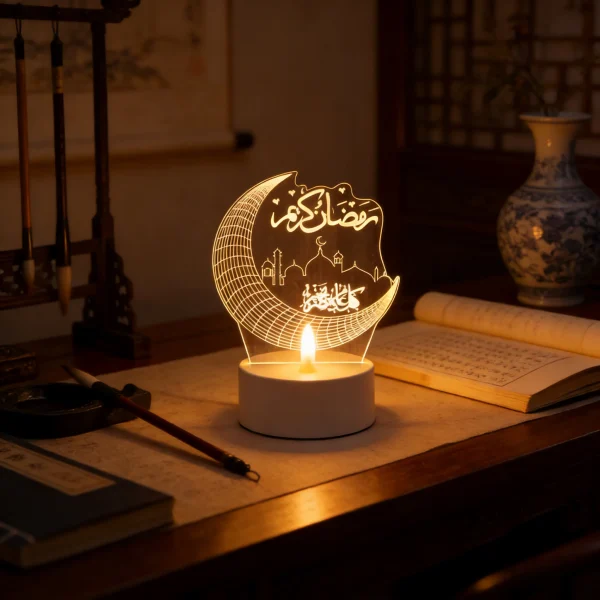 Eid Mubarak 3D LED Night Light Table Ornament