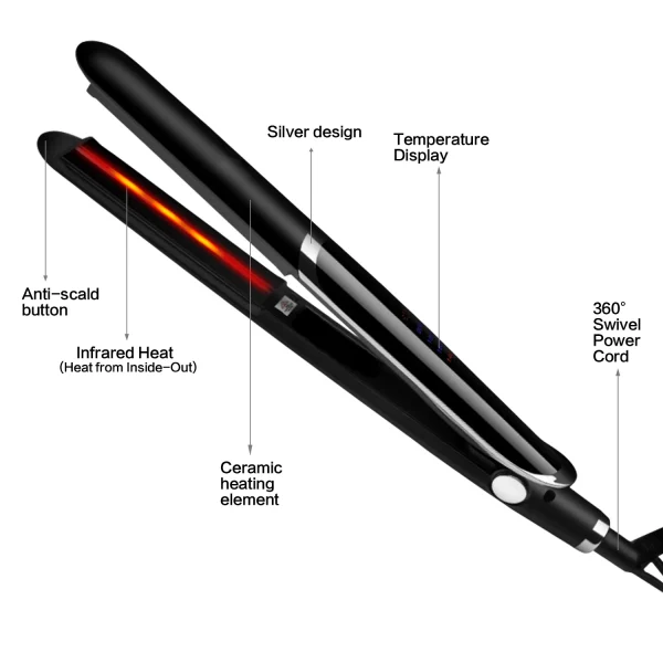 Professional Infrared Ceramic Hair Straightener