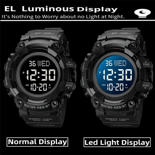 Skmei Waterproof Dual Time Digital Sports Watch