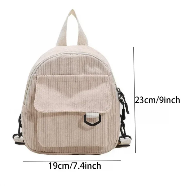Mini Backpack ins super popular cute commuting makeup bag corduroy texture student versatile backpack