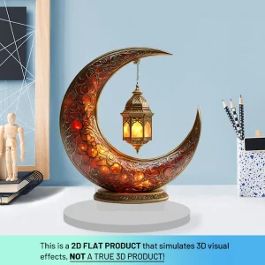 Eid Table Top Acrylic Moon Centerpieces