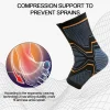 LOOGDEEL 1PCS Elastic Knitted Sports Ankle Support Brace Fitness Cycling