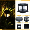 2LEDs Solar Column Head Lights Outdoor, IP65 Waterproof Buried Light