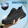 Steel Toe Work Shoes for Men Women Comfortable Lightweight Black Safety